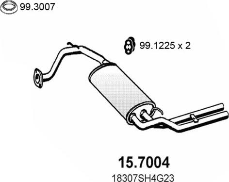 ASSO 15.7004 - Глушник вихлопних газів кінцевий autocars.com.ua