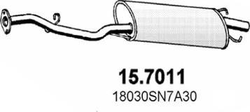 ASSO 15.7011 - Глушитель выхлопных газов, конечный avtokuzovplus.com.ua