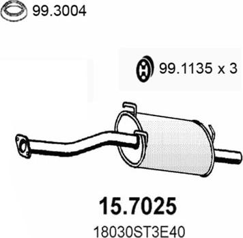 ASSO 15.7025 - Глушник вихлопних газів кінцевий autocars.com.ua