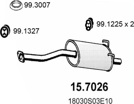 ASSO 15.7026 - Глушник вихлопних газів кінцевий autocars.com.ua