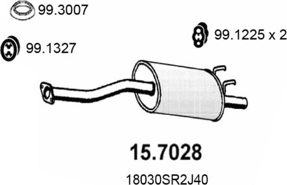 ASSO 15.7028 - Глушник вихлопних газів кінцевий autocars.com.ua