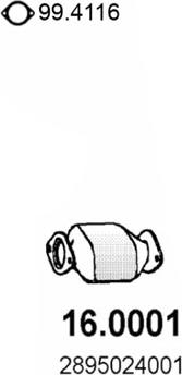 ASSO 16.0001 - Каталізатор autocars.com.ua