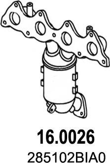 ASSO 16.0026 - Каталізатор autocars.com.ua