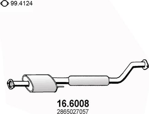 ASSO 16.6008 - Средний глушитель выхлопных газов avtokuzovplus.com.ua