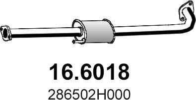 ASSO 16.6018 - Средний глушитель выхлопных газов avtokuzovplus.com.ua