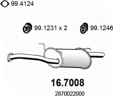 ASSO 16.7008 - Глушник вихлопних газів кінцевий autocars.com.ua