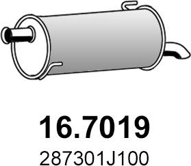 ASSO 16.7019 - Глушитель выхлопных газов, конечный avtokuzovplus.com.ua