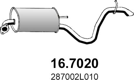 ASSO 16.7020 - Глушитель выхлопных газов, конечный avtokuzovplus.com.ua