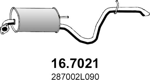ASSO 16.7021 - Глушитель выхлопных газов, конечный avtokuzovplus.com.ua
