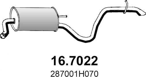 ASSO 16.7022 - Глушитель выхлопных газов, конечный avtokuzovplus.com.ua