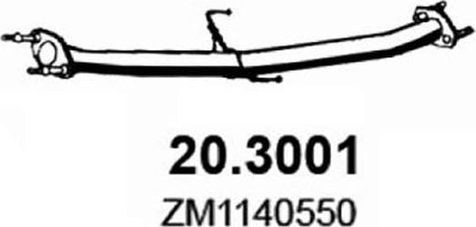 ASSO 20.3001 - Труба вихлопного газу autocars.com.ua