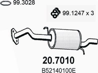 ASSO 20.7010 - Глушник вихлопних газів кінцевий autocars.com.ua