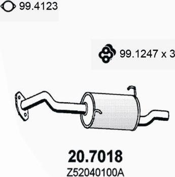 ASSO 20.7018 - Глушник вихлопних газів кінцевий autocars.com.ua