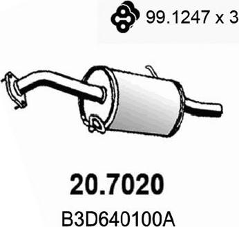 ASSO 20.7020 - Глушник вихлопних газів кінцевий autocars.com.ua