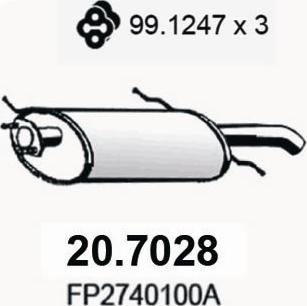 ASSO 20.7028 - Глушник вихлопних газів кінцевий autocars.com.ua