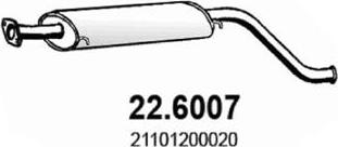 ASSO 22.6007 - Средний глушитель выхлопных газов autodnr.net