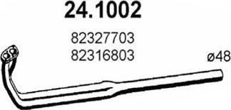 ASSO 24.1002 - Труба вихлопного газу autocars.com.ua
