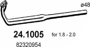 ASSO 24.1005 - Труба вихлопного газу autocars.com.ua