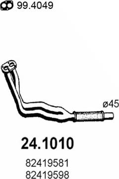 ASSO 24.1010 - Труба вихлопного газу autocars.com.ua