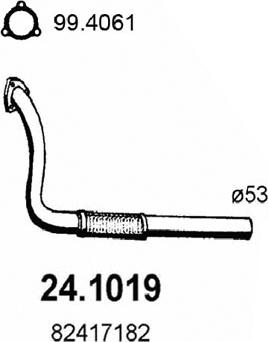 ASSO 24.1019 - Труба вихлопного газу autocars.com.ua