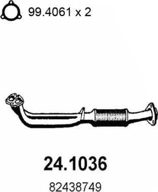 ASSO 24.1036 - Труба вихлопного газу autocars.com.ua