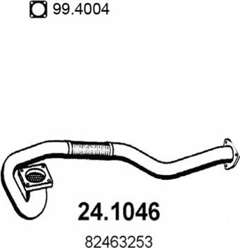 ASSO 24.1046 - Труба выхлопного газа avtokuzovplus.com.ua