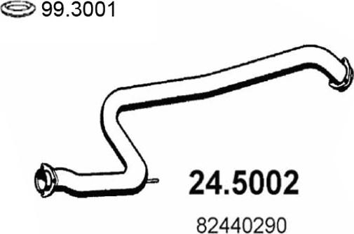 ASSO 24.5002 - Труба выхлопного газа avtokuzovplus.com.ua