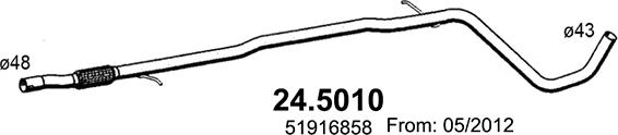 ASSO 24.5010 - Труба вихлопного газу autocars.com.ua