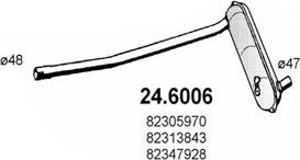 ASSO 24.6006 - Середній глушник вихлопних газів autocars.com.ua