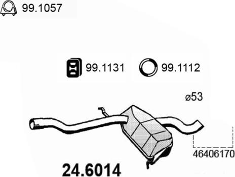 ASSO 24.6014 - Середній глушник вихлопних газів autocars.com.ua