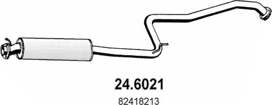 ASSO 24.6021 - Средний глушитель выхлопных газов avtokuzovplus.com.ua