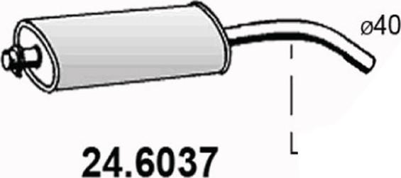 ASSO 24.6037 - Середній глушник вихлопних газів autocars.com.ua