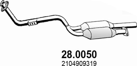 ASSO 28.0050 - Каталізатор autocars.com.ua