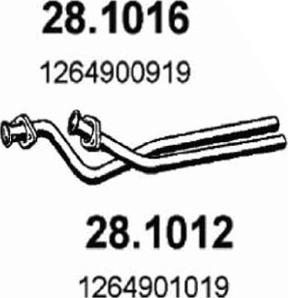 ASSO 28.1016 - Труба вихлопного газу autocars.com.ua