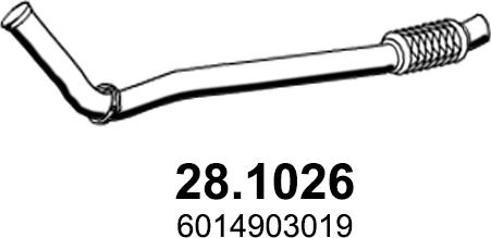 ASSO 28.1026 - Труба вихлопного газу autocars.com.ua