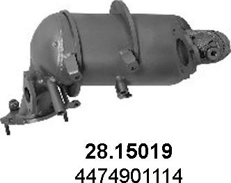 ASSO 28.15019 - сажі / частковий фільтр, система вихлопу ОГ autocars.com.ua