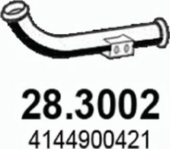 ASSO 28.3002 - Труба вихлопного газу autocars.com.ua