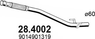 ASSO 28.4002 - Труба вихлопного газу autocars.com.ua