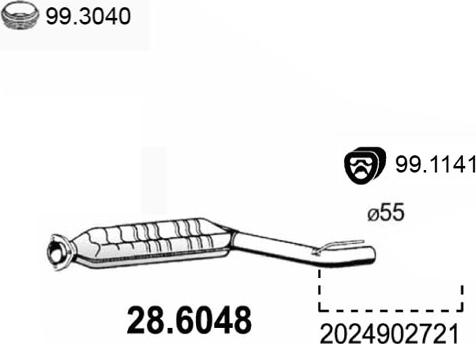 ASSO 28.6048 - Средний глушитель выхлопных газов autodnr.net