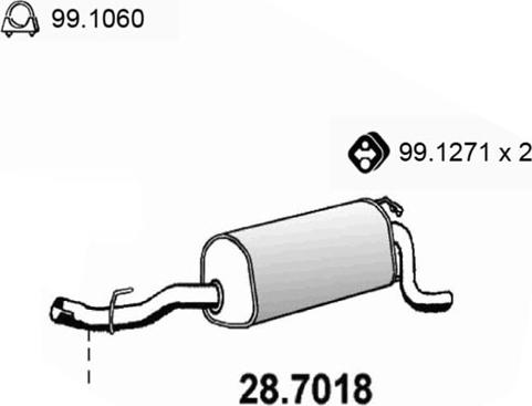 ASSO 28.7018 - Глушник вихлопних газів кінцевий autocars.com.ua