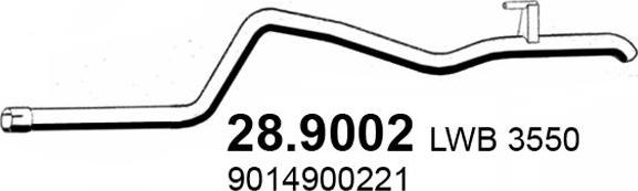 ASSO 28.9002 - Труба вихлопного газу autocars.com.ua