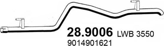 ASSO 28.9006 - Труба вихлопного газу autocars.com.ua