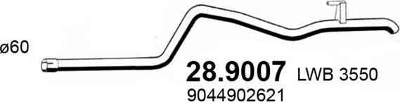 ASSO 28.9007 - Труба вихлопного газу autocars.com.ua