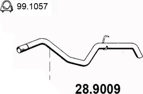 ASSO 28.9009 - Труба вихлопного газу autocars.com.ua