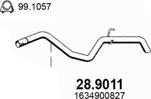 ASSO 28.9011 - Труба выхлопного газа avtokuzovplus.com.ua