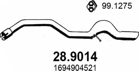 ASSO 28.9014 - Труба выхлопного газа avtokuzovplus.com.ua