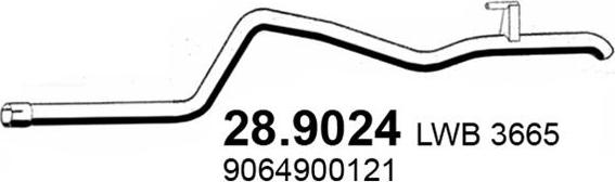 ASSO 28.9024 - Труба вихлопного газу autocars.com.ua