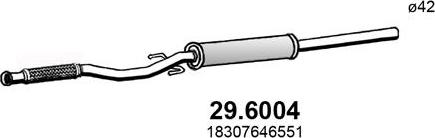 ASSO 29.6004 - Средний глушитель выхлопных газов avtokuzovplus.com.ua