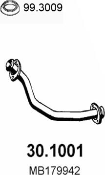 ASSO 30.1001 - Труба вихлопного газу autocars.com.ua