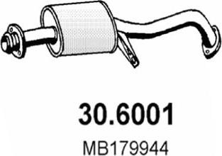 ASSO 30.6001 - Средний глушитель выхлопных газов avtokuzovplus.com.ua